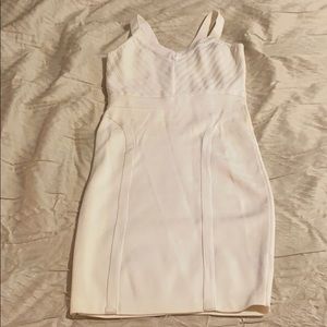 White mini bodycon dress